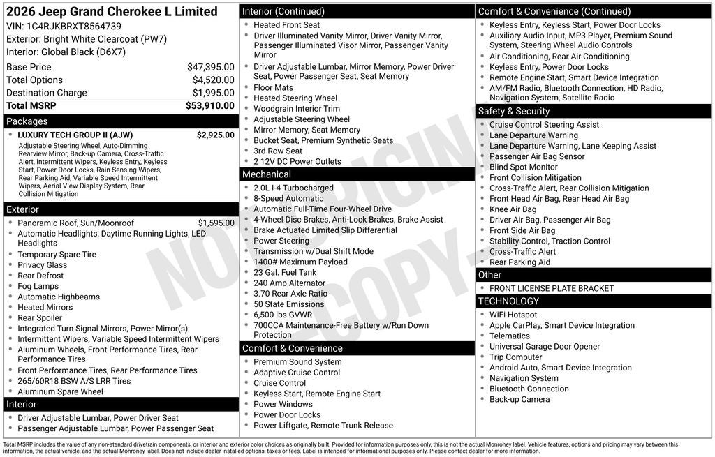 2026 Jeep Grand Cherokee L Limited