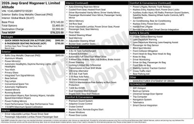 2026 Jeep Grand Wagoneer L Base