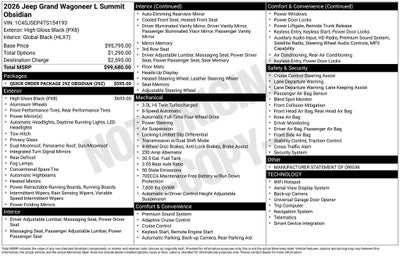 2026 Jeep Grand Wagoneer L Base