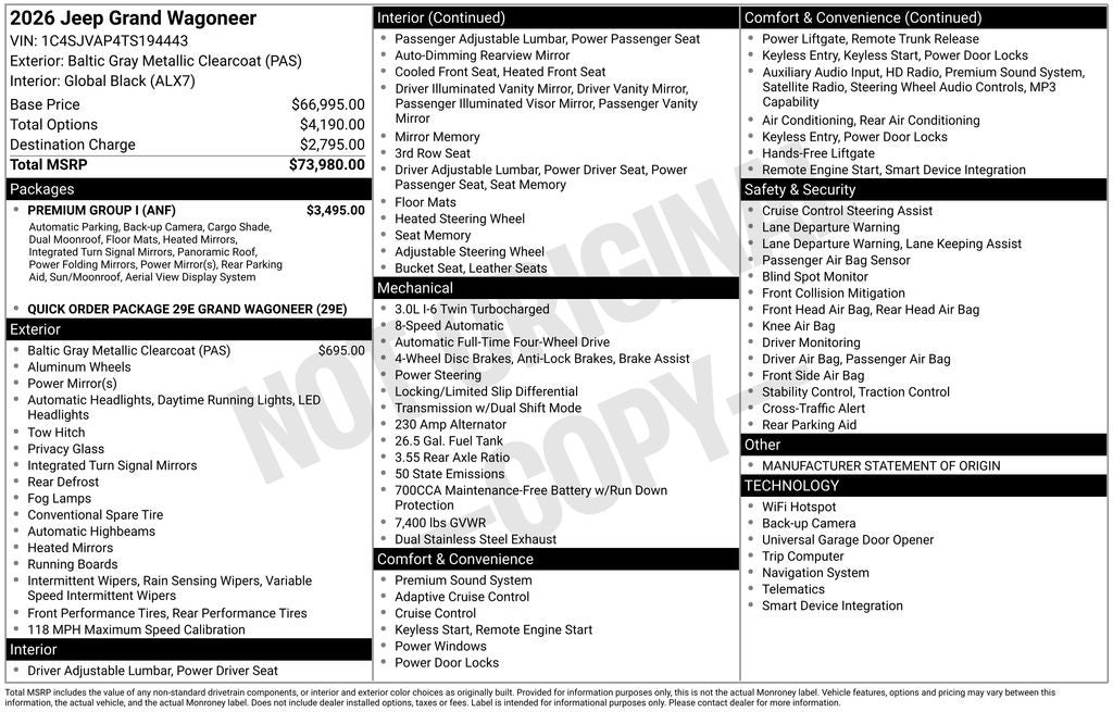 2026 Jeep Grand Wagoneer Base