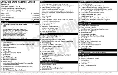 2026 Jeep Grand Wagoneer Limited