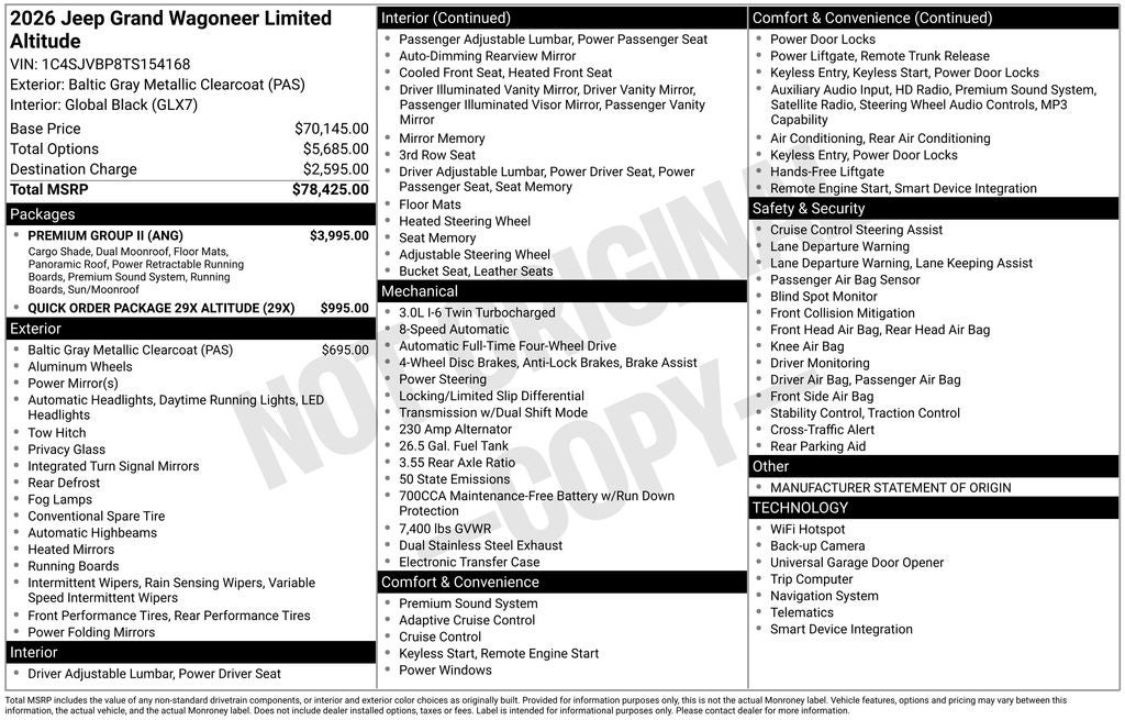 2026 Jeep Grand Wagoneer Base