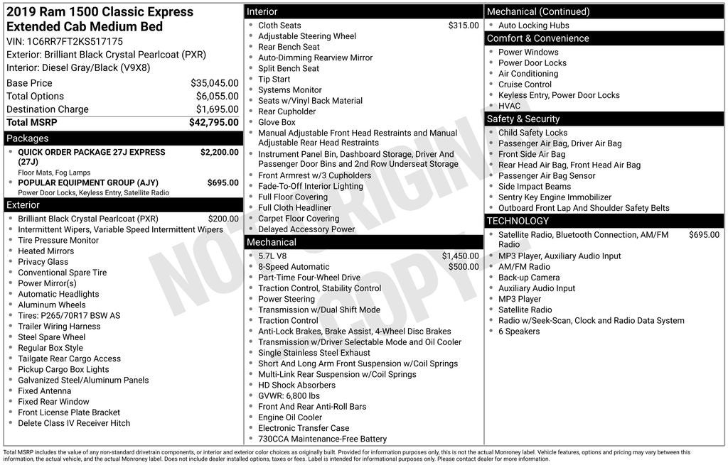 2019 RAM 1500 Classic Express