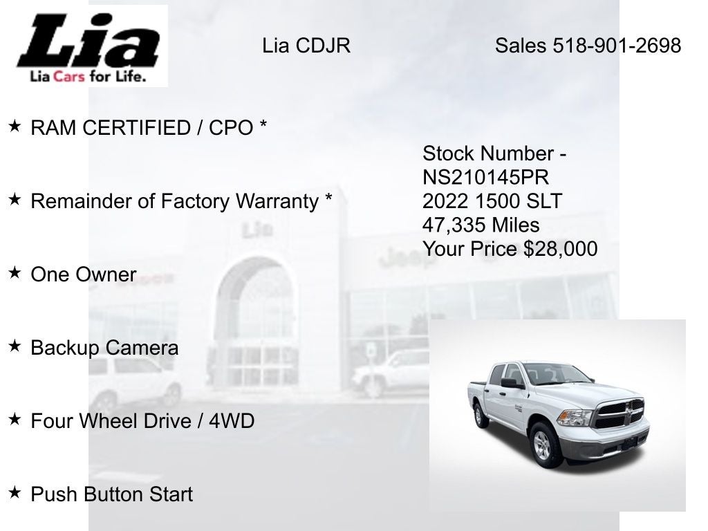 2022 RAM 1500 Classic SLT