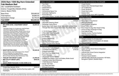 2026 RAM 1500 Big Horn/Lone Star 4D Quad Cab