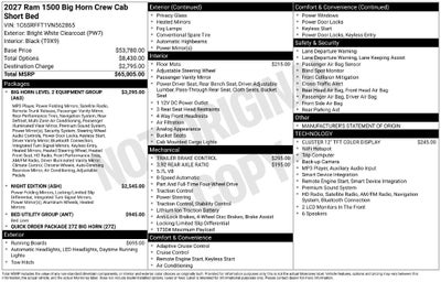 2027 RAM 1500 Big Horn/Lone Star 4D Crew Cab