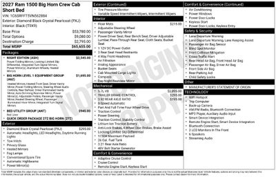 2027 RAM 1500 Big Horn/Lone Star 4D Crew Cab