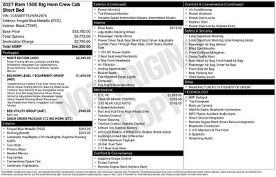 2027 RAM 1500 Big Horn/Lone Star 4D Crew Cab