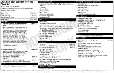 2026 RAM 1500 Big Horn/Lone Star 4D Crew Cab