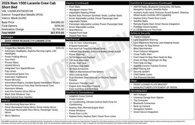 2026 RAM 1500 Laramie 4D Crew Cab