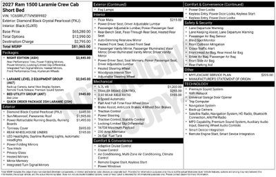 2027 RAM 1500 Laramie 4D Crew Cab