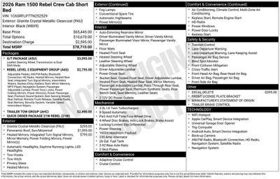 2026 RAM 1500 Rebel 4D Crew Cab