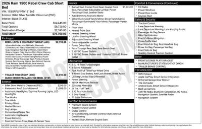 2026 RAM 1500 Rebel 4D Crew Cab