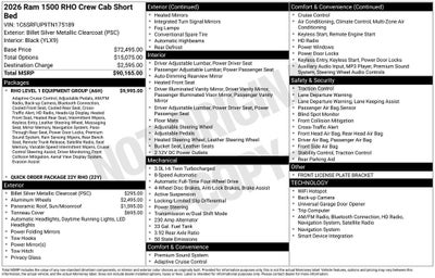 2026 RAM 1500 RHO 4D Crew Cab