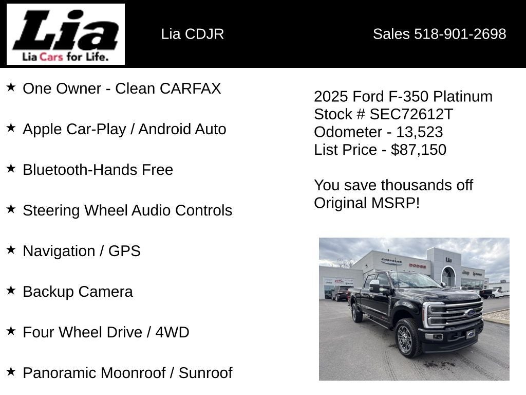 2025 Ford F-350SD Platinum