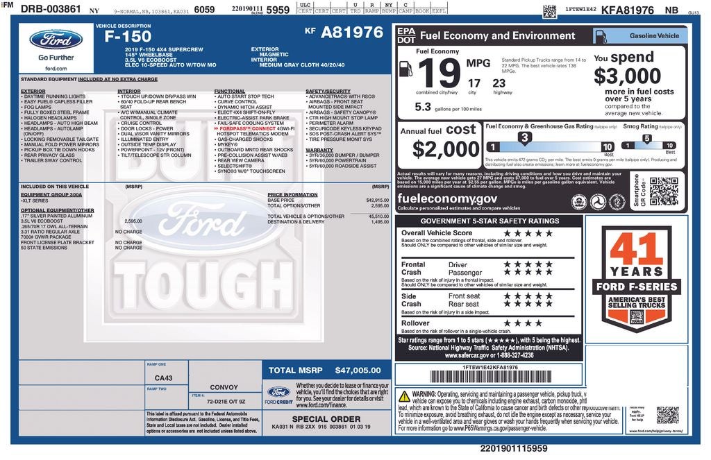 2019 Ford F-150 XLT
