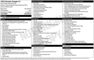 2026 Chrysler Voyager LX