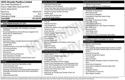 2025 Chrysler Pacifica Limited