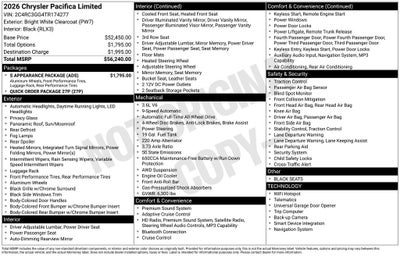 2026 Chrysler Pacifica Limited