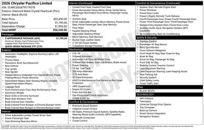 2026 Chrysler Pacifica Limited