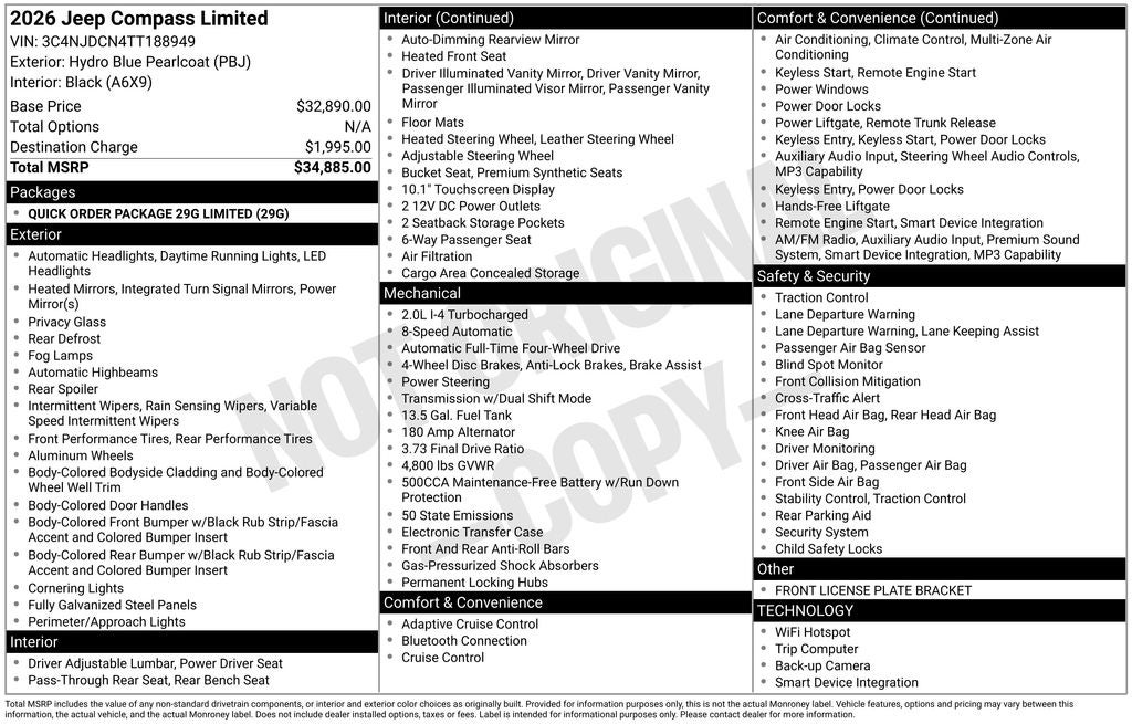 2026 Jeep Compass Limited