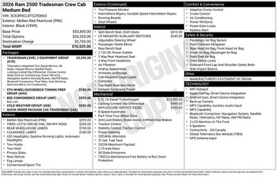 2026 RAM 2500 Tradesman