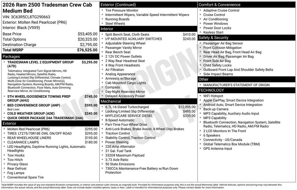2026 RAM 2500 Tradesman