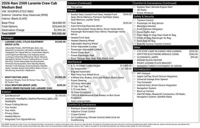 2026 RAM 2500 Laramie