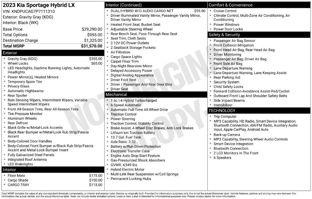 2023 Kia Sportage Hybrid LX