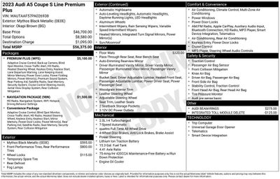 2023 Audi A5 45 S line Premium Plus quattro