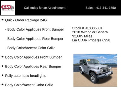 2018 Jeep Wrangler JK Sahara