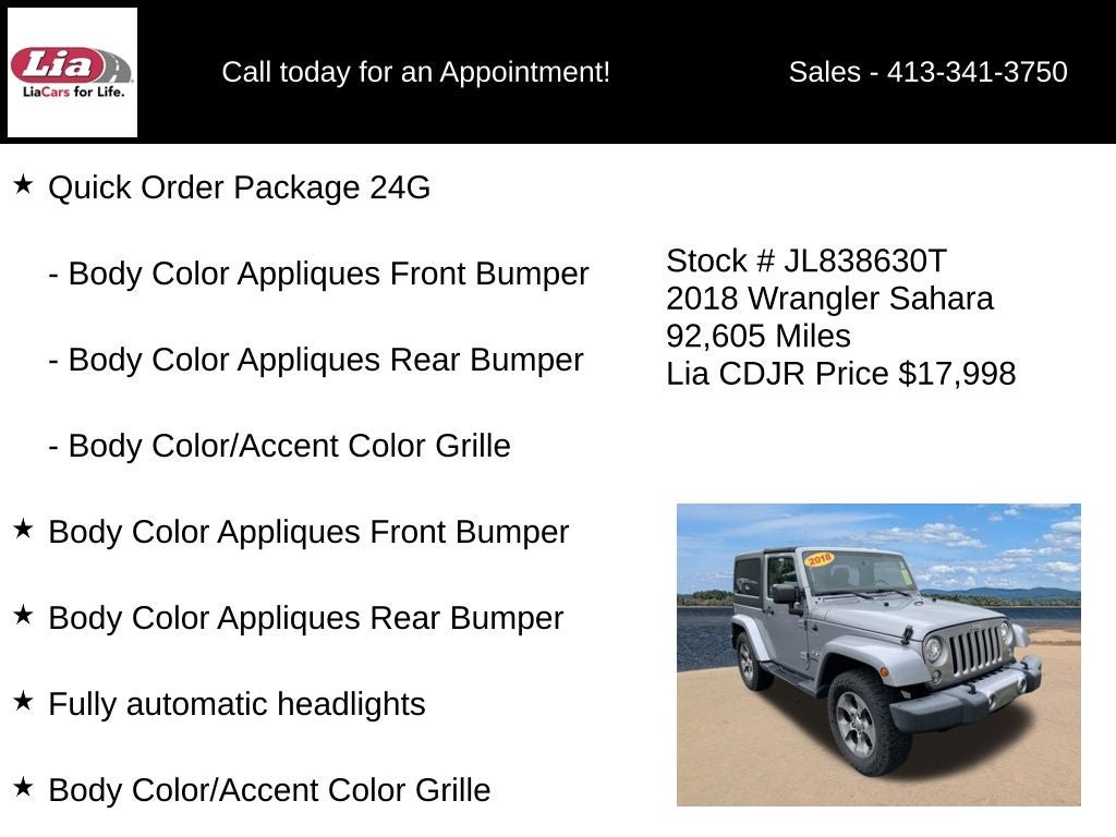 2018 Jeep Wrangler JK Sahara