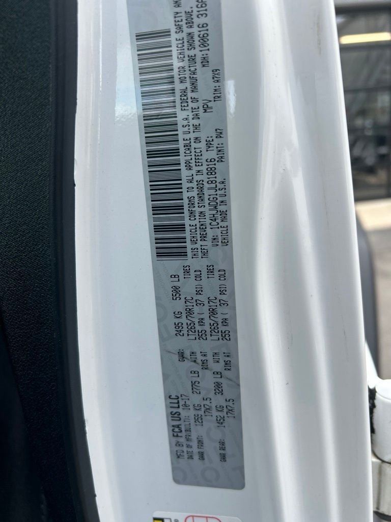2018 Jeep Wrangler JK Unlimited Sport