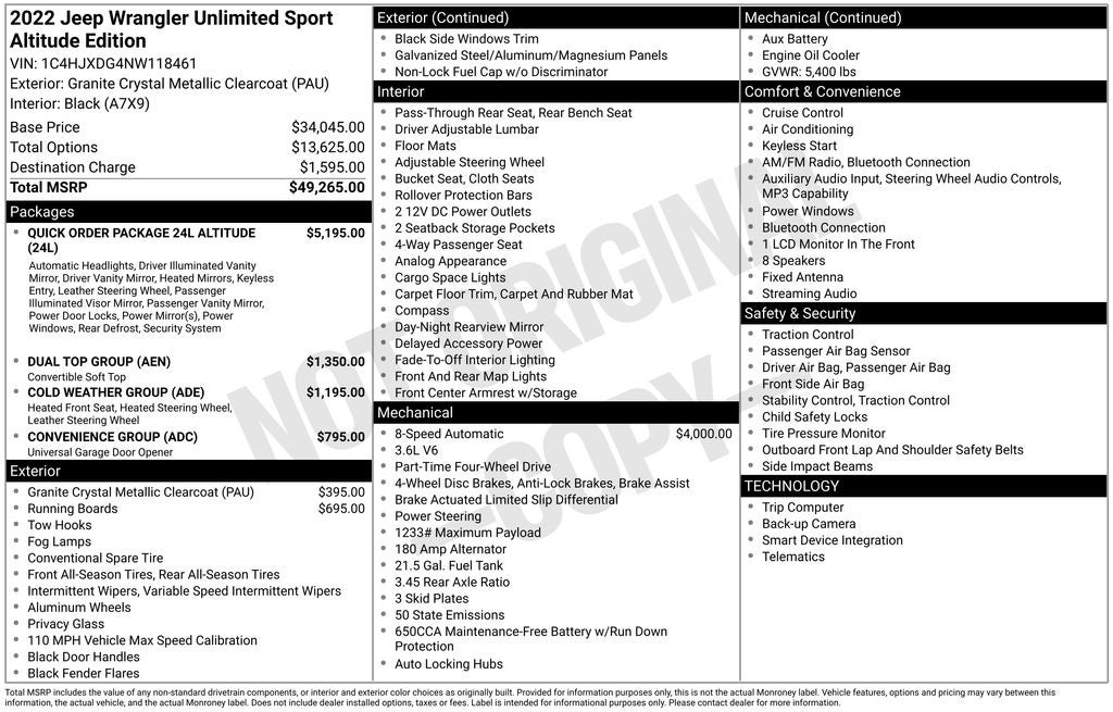 2022 Jeep Wrangler Unlimited Sport Altitude