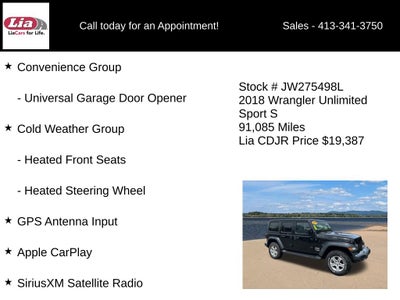 2018 Jeep Wrangler Unlimited Sport S