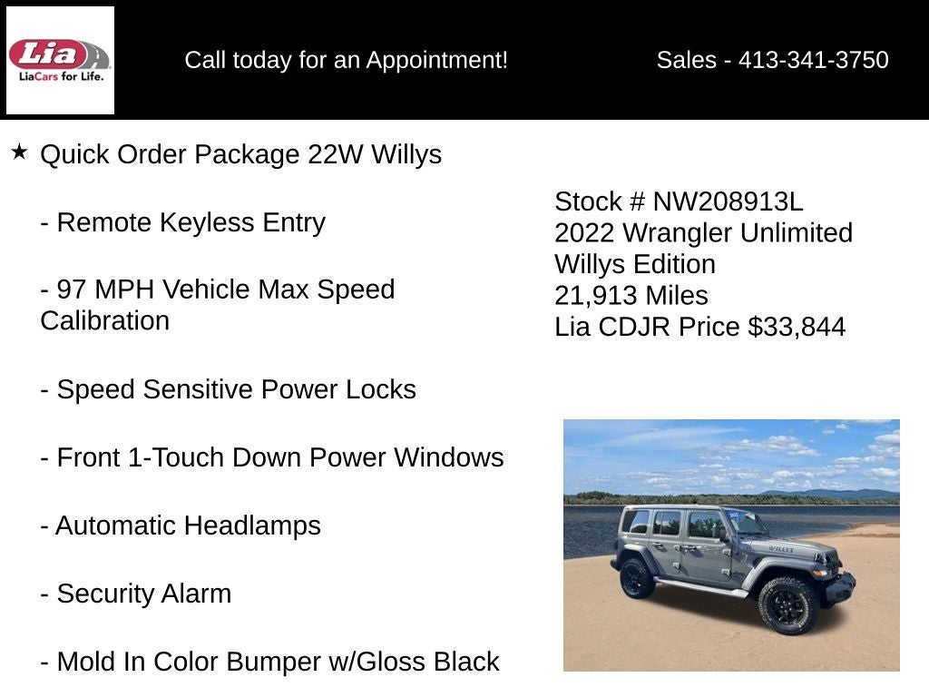 2022 Jeep Wrangler Unlimited Willys