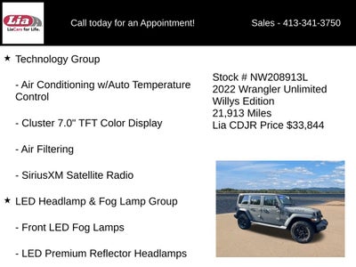 2022 Jeep Wrangler Unlimited Willys