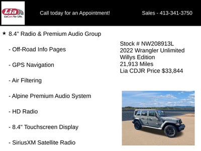 2022 Jeep Wrangler Unlimited Willys