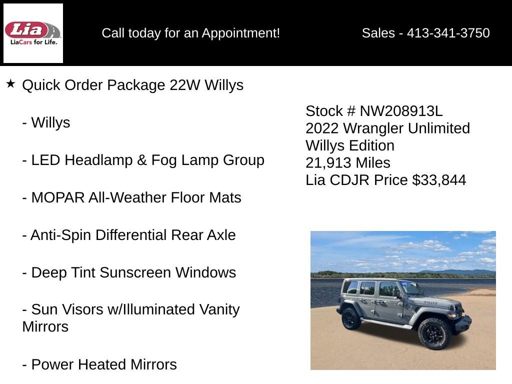 2022 Jeep Wrangler Unlimited Willys