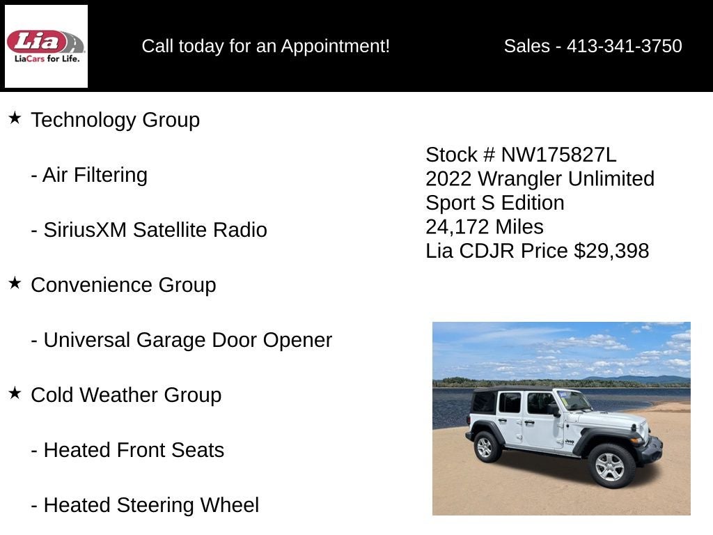 2022 Jeep Wrangler Unlimited Sport S