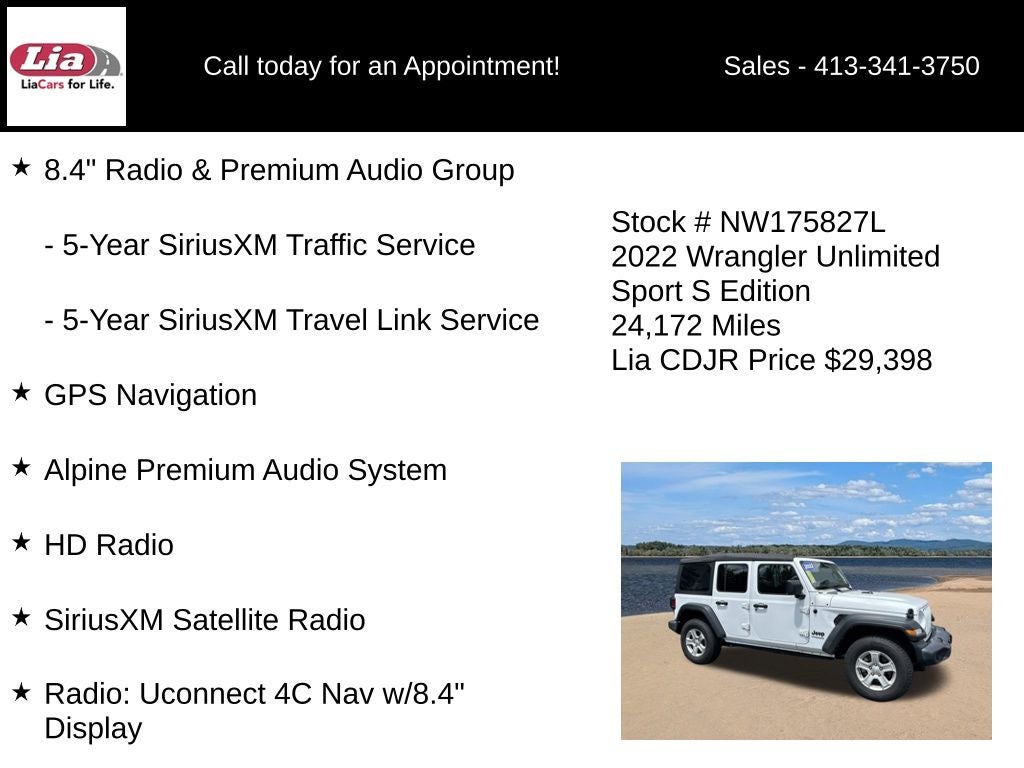 2022 Jeep Wrangler Unlimited Sport S