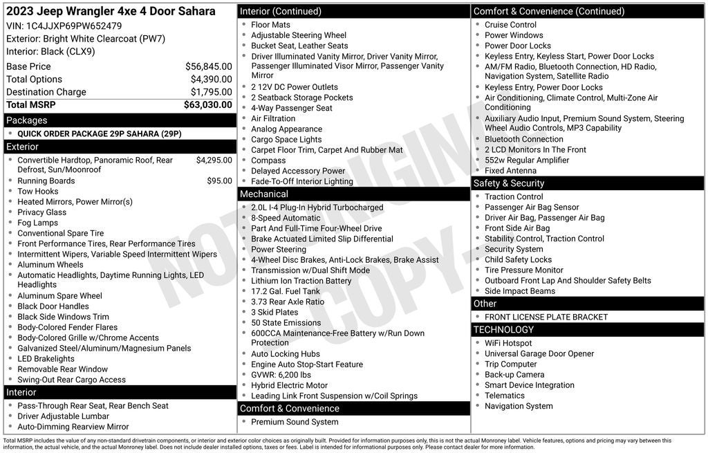 2023 Jeep Wrangler Sahara 4xe