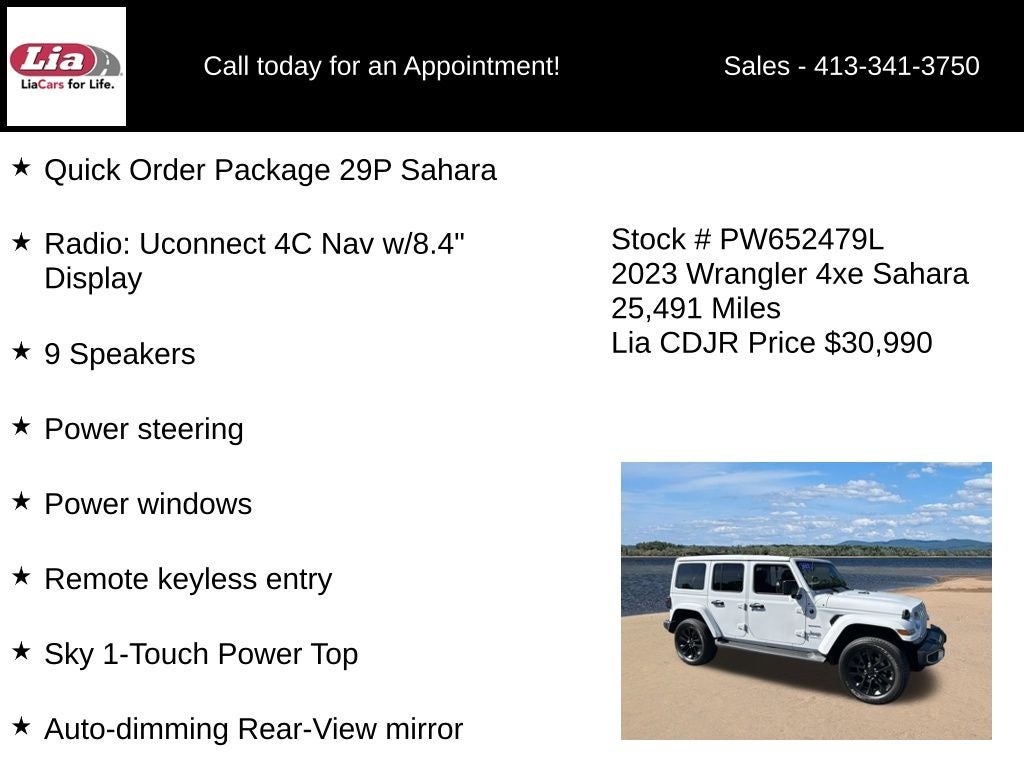 2023 Jeep Wrangler Sahara 4xe