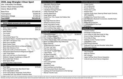 2026 Jeep Wrangler Sport