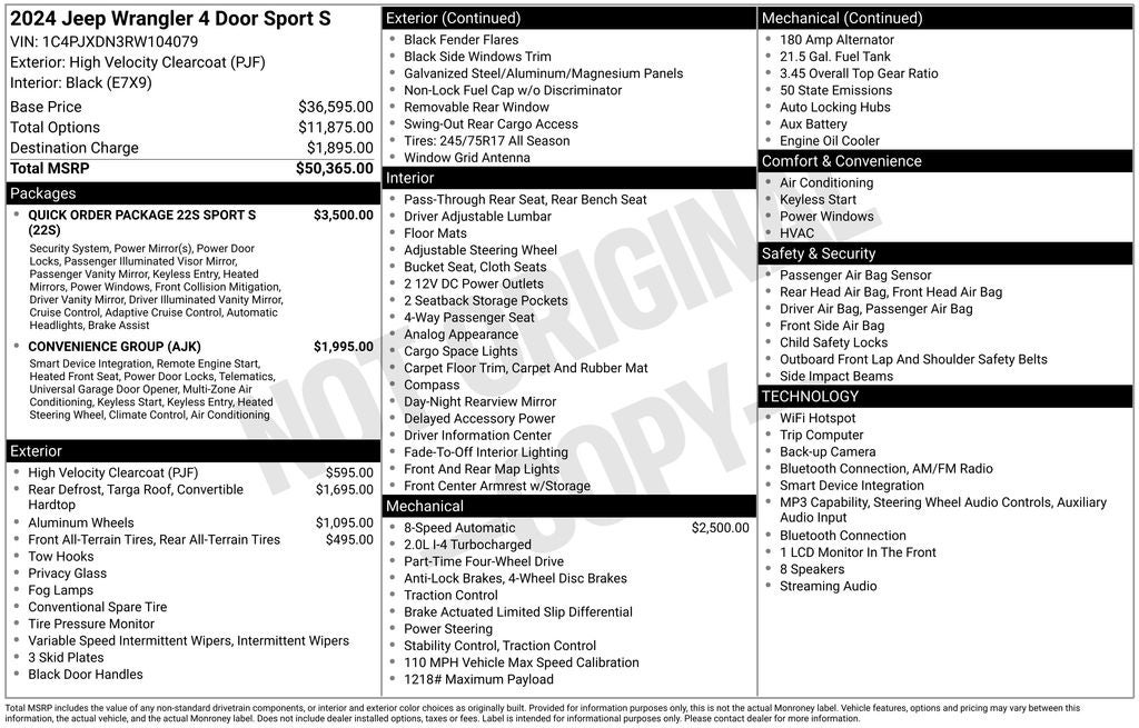 2024 Jeep Wrangler Sport S