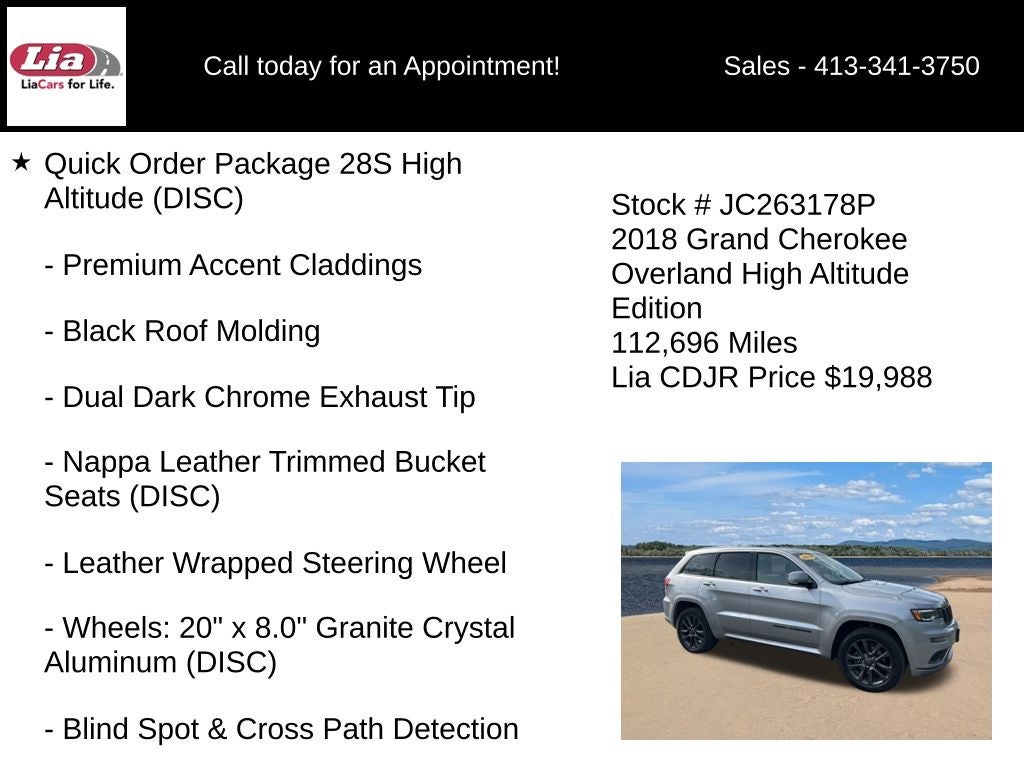 2018 Jeep Grand Cherokee Overland