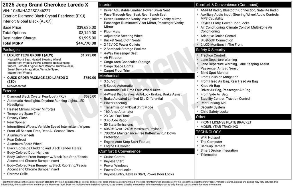 2025 Jeep Grand Cherokee Laredo X