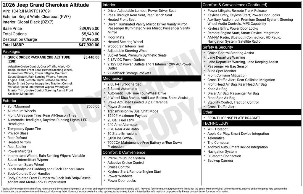 2026 Jeep Grand Cherokee Laredo