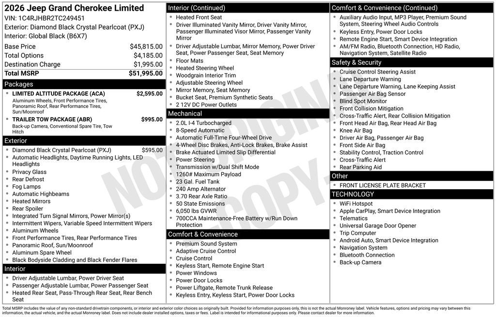 2026 Jeep Grand Cherokee Limited