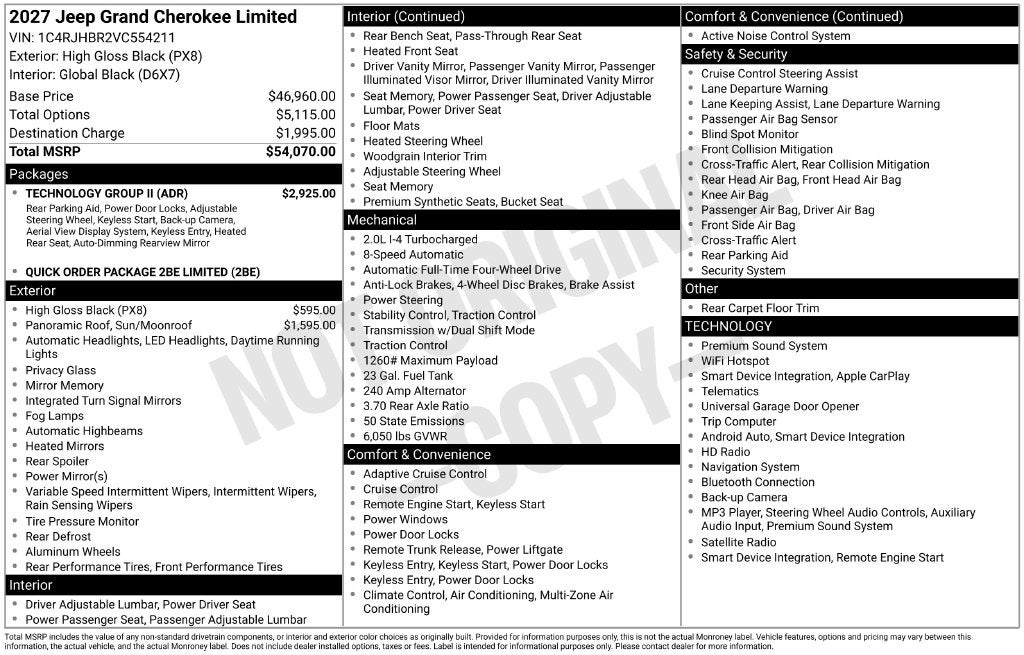 2027 Jeep Grand Cherokee Limited